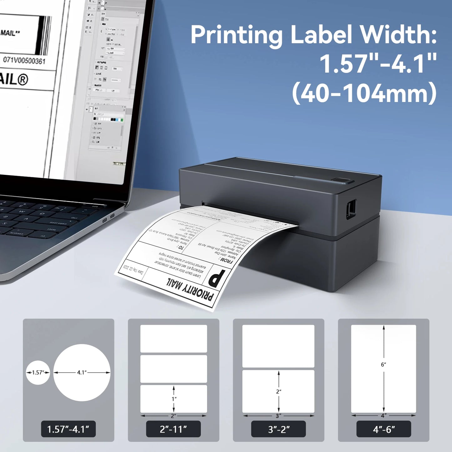 Bluetooth Thermal Label Printer — No Ink Required